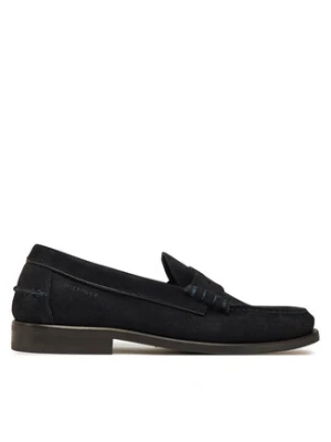 Tommy Hilfiger Mokasyny Classic Hilfiger Suede Loafer FM0FM05363 Granatowy