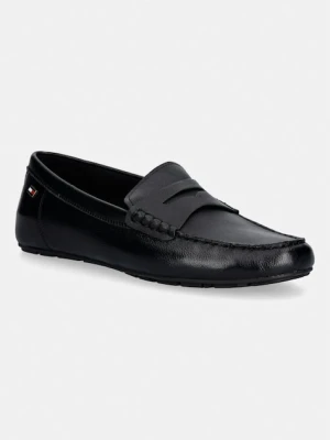 Tommy Hilfiger mokasyny damskie skórzane FLAG LEATHER DRIVER LOAFER