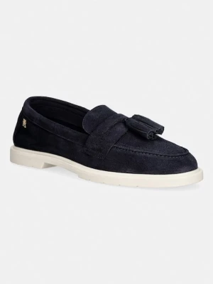 Tommy Hilfiger mokasyny damskie zamszowe LIGHT SUEDE TASSEL LOAFER