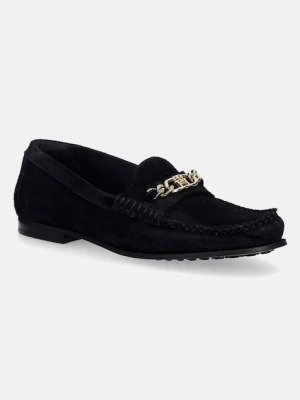 Tommy Hilfiger mokasyny damskie zamszowe TH CHAIN SUEDE LOAFER