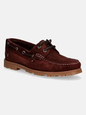 Tommy Hilfiger mokasyny męskie zamszowe HILIFGER LIGHT SDE BOAT SHOE