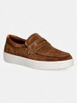 Tommy Hilfiger mokasyny męskie zamszowe MODERN LIGHT HYBRID SUEDE LOAFER