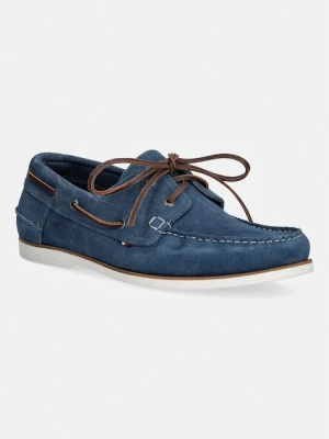 Tommy Hilfiger mokasyny męskie zamszowe TH BOAT SHOE CORE SUEDE