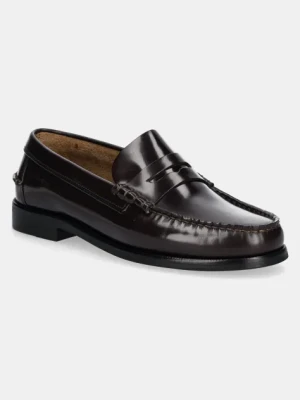 Tommy Hilfiger mokasyny skórzane CLASSIC HILFIGER LEATHER LOAFER męskie kolor brązowy FM0FM05362