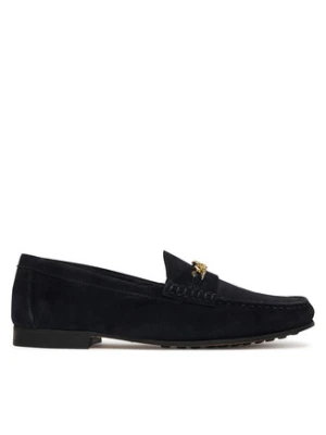 Tommy Hilfiger Mokasyny Th Chain Suede Loafer FW0FW09327 Granatowy