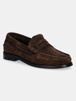 Tommy Hilfiger mokasyny zamszowe CLASSIC HILFIGER SUEDE LOAFER męskie kolor brązowy FM0FM05363