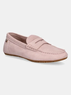 Tommy Hilfiger mokasyny zamszowe FLAG SOFT SUEDE DRIVER LOAFER