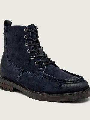 Tommy Hilfiger Ocieplane buty wysokie | zamsz granatowy