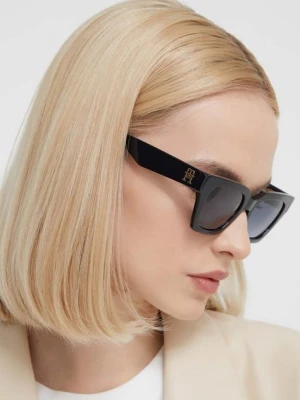 Tommy Hilfiger okulary przeciwsłoneczne damskie kolor czarny TH 2101/S