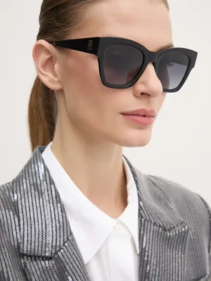 Tommy Hilfiger okulary przeciwsłoneczne damskie kolor czarny TH 2156/S
