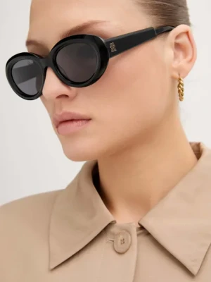 Tommy Hilfiger okulary przeciwsłoneczne damskie kolor czarny TH 2207/S
