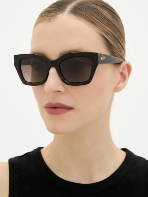 Tommy Hilfiger okulary przeciwsłoneczne damskie kolor czarny TH 2264/S
