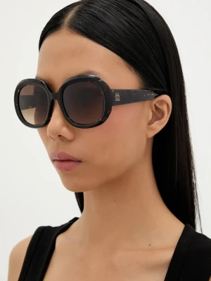 Tommy Hilfiger okulary przeciwsłoneczne damskie kolor czarny TH 2284/S