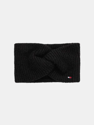 Tommy Hilfiger opaska na głowę z dodatkiem wełny kolor czarny AW0AW17778