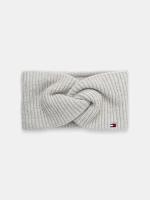 Tommy Hilfiger opaska na głowę z dodatkiem wełny kolor szary AW0AW17778