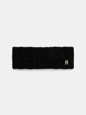 Tommy Hilfiger opaska na głowę z domieszką wełny kolor czarny AW0AW17989