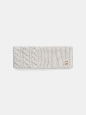 Tommy Hilfiger opaska na głowę z domieszką wełny kolor szary AW0AW17989