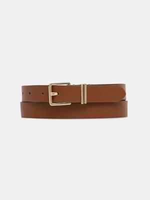 Tommy Hilfiger pasek damski skórzany brązowy
