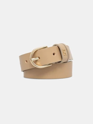 Tommy Hilfiger pasek damski skórzany beżowy