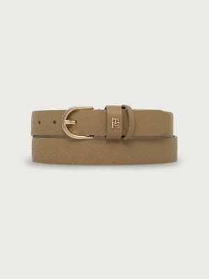 Tommy Hilfiger pasek damski skórzany beżowy