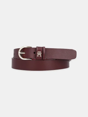 Tommy Hilfiger pasek damski skórzany bordowy