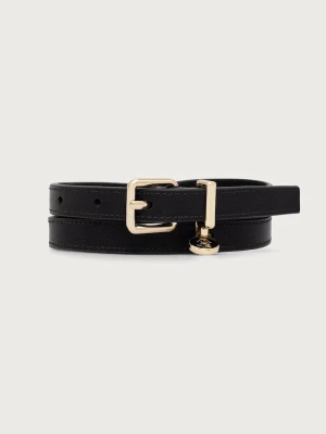 Tommy Hilfiger pasek damski skórzany czarny