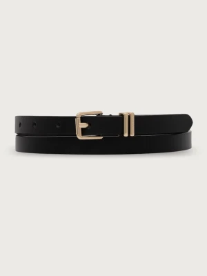 Tommy Hilfiger pasek damski skórzany czarny