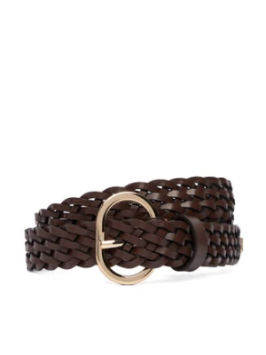 Tommy Hilfiger Pasek Damski Th Chic 2.5 Woven Leather AW0AW18111 Brązowy