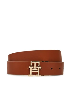 Tommy Hilfiger Pasek Damski Th Logo Rev 3.0 AW0AW17247 Brązowy