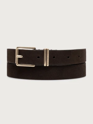 Tommy Hilfiger pasek damski zamszowy brązowy