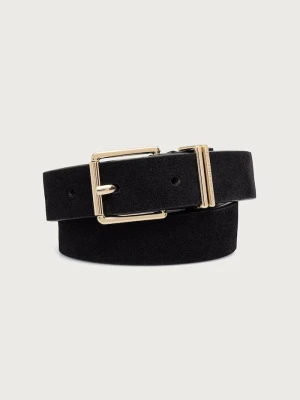 Tommy Hilfiger pasek damski zamszowy czarny