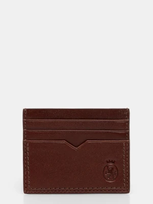 Tommy Hilfiger pasek i etui na karty skórzane kolor brązowy AM0AM13934