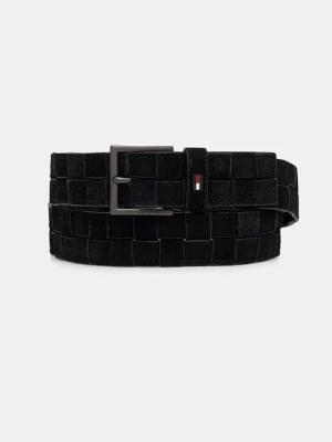 Tommy Hilfiger pasek męski zamszowy czarny