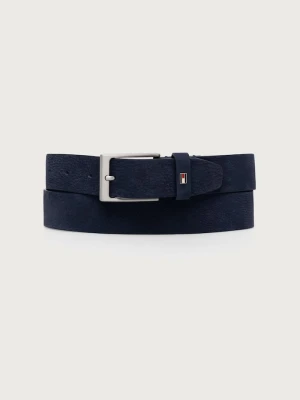 Tommy Hilfiger pasek męski zamszowy granatowy