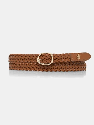 Tommy Hilfiger pasek pleciony damski skórzany