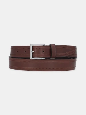 Tommy Hilfiger pasek skórzany brązowy