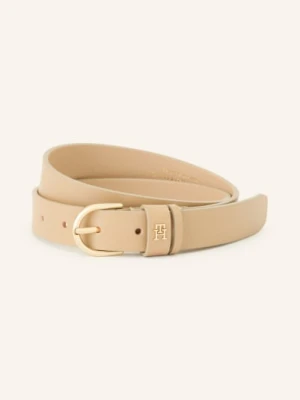 Tommy Hilfiger Pasek Skórzany beige
