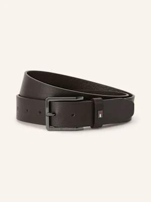 Tommy Hilfiger Pasek Skórzany braun