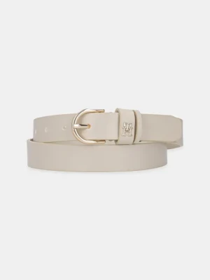 Tommy Hilfiger pasek skórzany damski kolor beżowy AW0AW16836