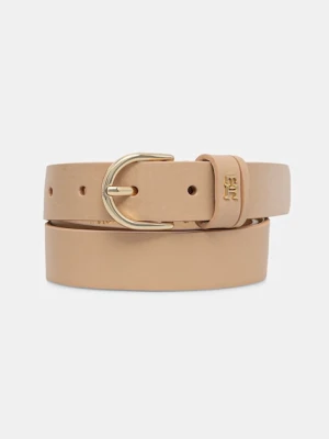 Tommy Hilfiger pasek skórzany damski kolor beżowy AW0AW16836