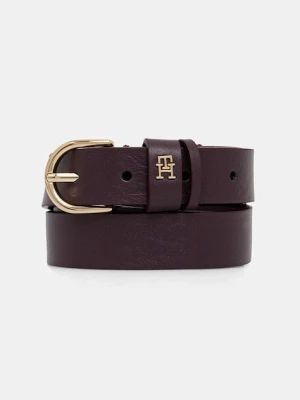 Tommy Hilfiger pasek skórzany damski kolor beżowy AW0AW16836
