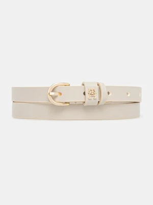 Tommy Hilfiger pasek skórzany damski kolor beżowy AW0AW17759