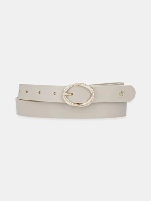 Tommy Hilfiger pasek skórzany damski kolor beżowy AW0AW17932