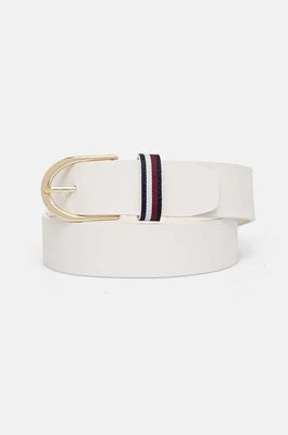 Tommy Hilfiger pasek skórzany damski kolor biały AW0AW16596