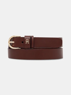 Tommy Hilfiger pasek skórzany damski kolor bordowy AW0AW16836