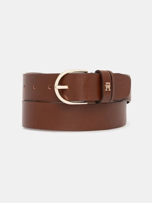 Tommy Hilfiger pasek skórzany damski kolor brązowy AW0AW17757