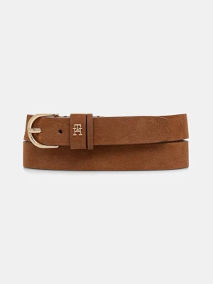 Tommy Hilfiger pasek skórzany damski kolor brązowy AW0AW17762