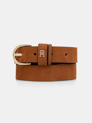 Tommy Hilfiger pasek skórzany damski kolor brązowy AW0AW17762