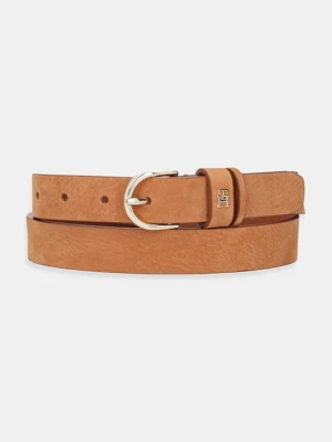 Tommy Hilfiger pasek skórzany damski kolor brązowy AW0AW17930