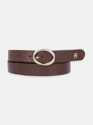 Tommy Hilfiger pasek skórzany damski kolor brązowy AW0AW17932